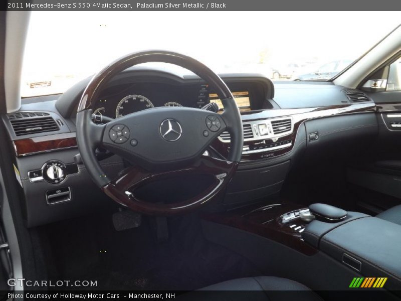 Paladium Silver Metallic / Black 2011 Mercedes-Benz S 550 4Matic Sedan