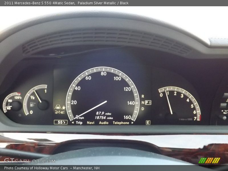 Paladium Silver Metallic / Black 2011 Mercedes-Benz S 550 4Matic Sedan