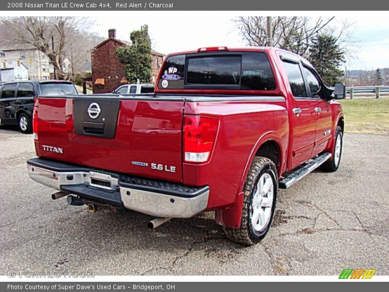 Red Alert / Charcoal 2008 Nissan Titan LE Crew Cab 4x4