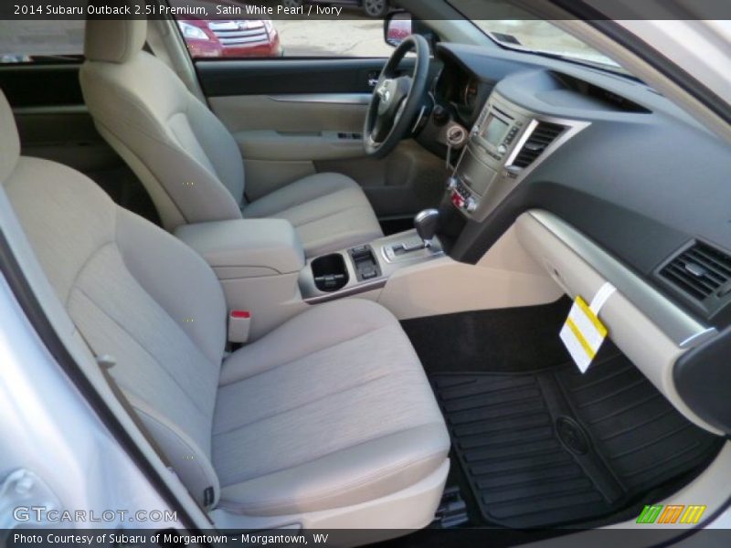 Satin White Pearl / Ivory 2014 Subaru Outback 2.5i Premium