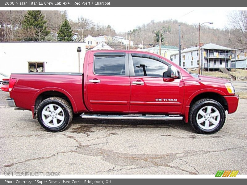 Red Alert / Charcoal 2008 Nissan Titan LE Crew Cab 4x4