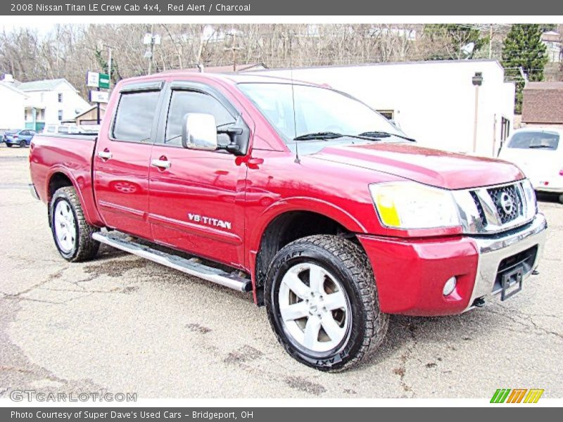 Red Alert / Charcoal 2008 Nissan Titan LE Crew Cab 4x4
