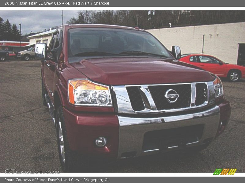 Red Alert / Charcoal 2008 Nissan Titan LE Crew Cab 4x4