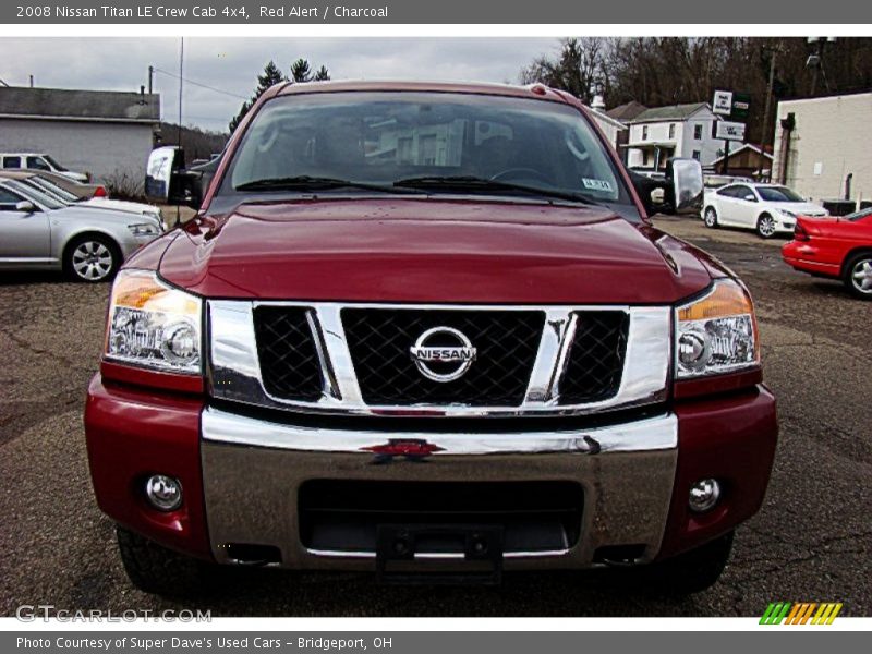Red Alert / Charcoal 2008 Nissan Titan LE Crew Cab 4x4
