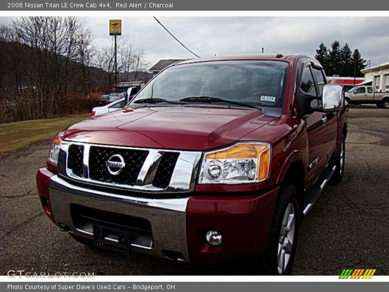 Red Alert / Charcoal 2008 Nissan Titan LE Crew Cab 4x4