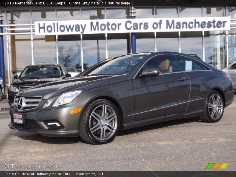 Olivine Gray Metallic / Natural Beige 2010 Mercedes-Benz E 550 Coupe