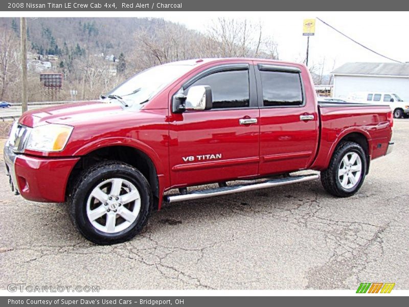 Red Alert / Charcoal 2008 Nissan Titan LE Crew Cab 4x4