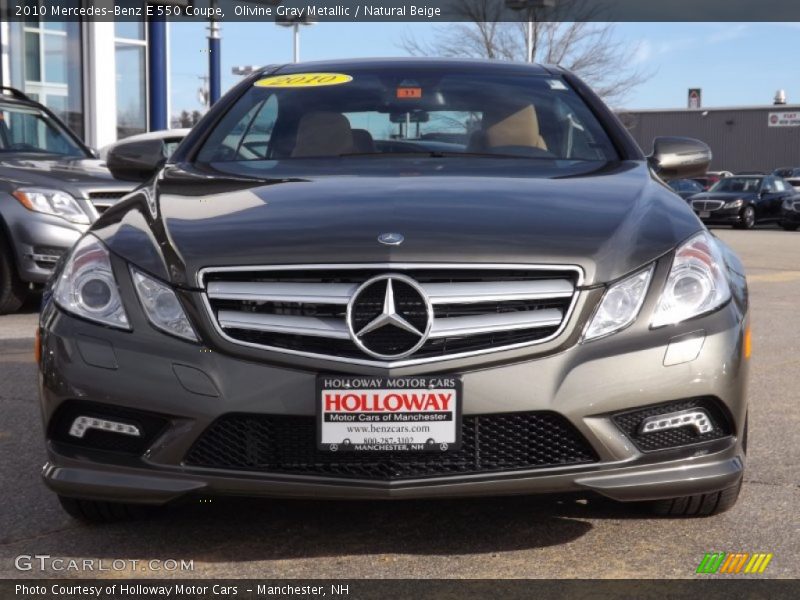 Olivine Gray Metallic / Natural Beige 2010 Mercedes-Benz E 550 Coupe