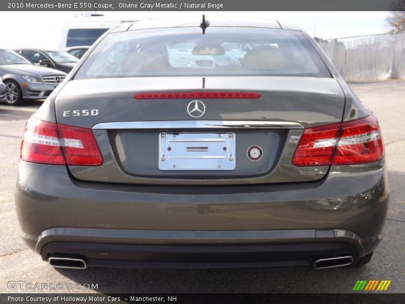 Olivine Gray Metallic / Natural Beige 2010 Mercedes-Benz E 550 Coupe