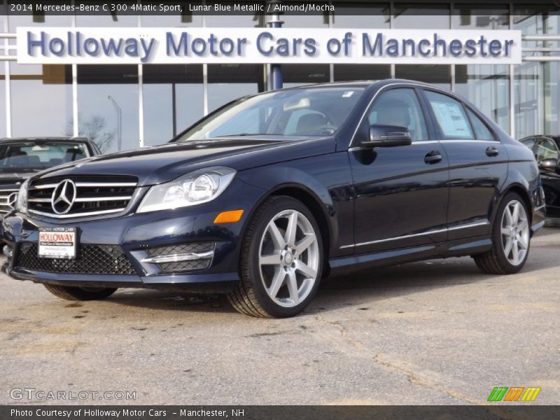 Lunar Blue Metallic / Almond/Mocha 2014 Mercedes-Benz C 300 4Matic Sport