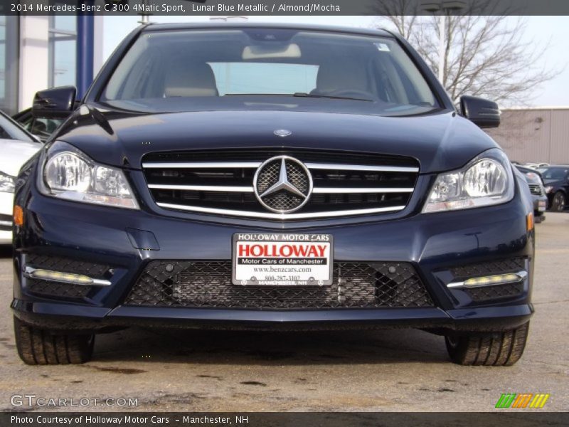 Lunar Blue Metallic / Almond/Mocha 2014 Mercedes-Benz C 300 4Matic Sport