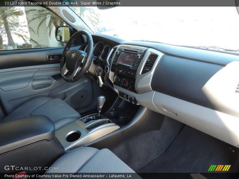 Super White / Graphite 2012 Toyota Tacoma V6 Double Cab 4x4