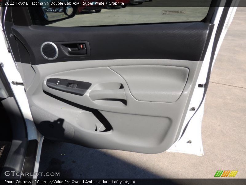 Super White / Graphite 2012 Toyota Tacoma V6 Double Cab 4x4