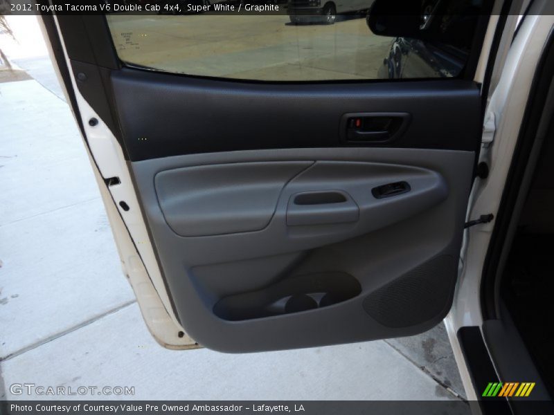 Super White / Graphite 2012 Toyota Tacoma V6 Double Cab 4x4