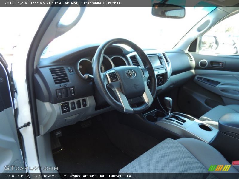Super White / Graphite 2012 Toyota Tacoma V6 Double Cab 4x4