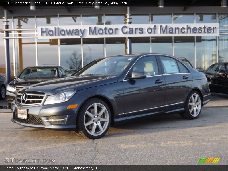 Steel Grey Metallic / Ash/Black 2014 Mercedes-Benz C 300 4Matic Sport