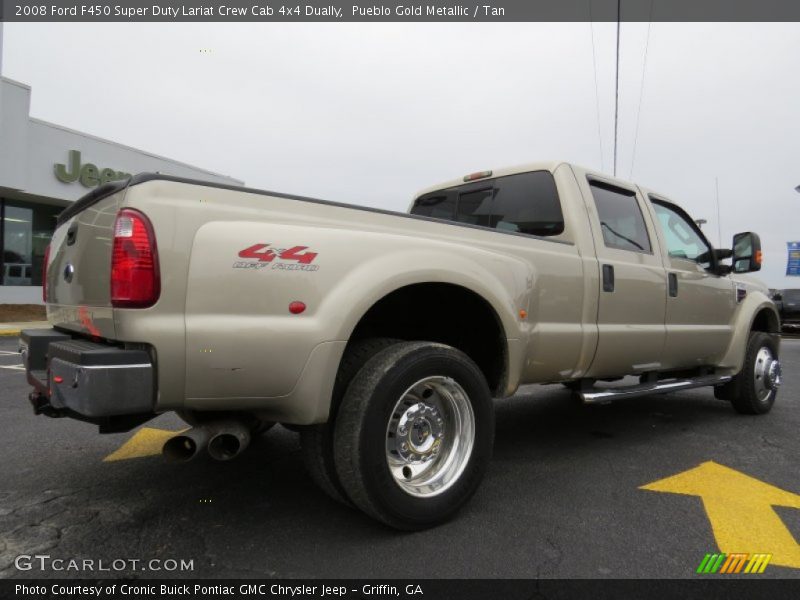 Pueblo Gold Metallic / Tan 2008 Ford F450 Super Duty Lariat Crew Cab 4x4 Dually