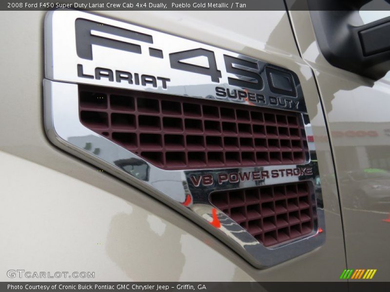 Pueblo Gold Metallic / Tan 2008 Ford F450 Super Duty Lariat Crew Cab 4x4 Dually