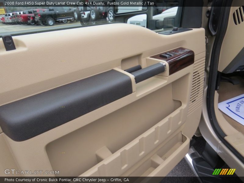 Pueblo Gold Metallic / Tan 2008 Ford F450 Super Duty Lariat Crew Cab 4x4 Dually