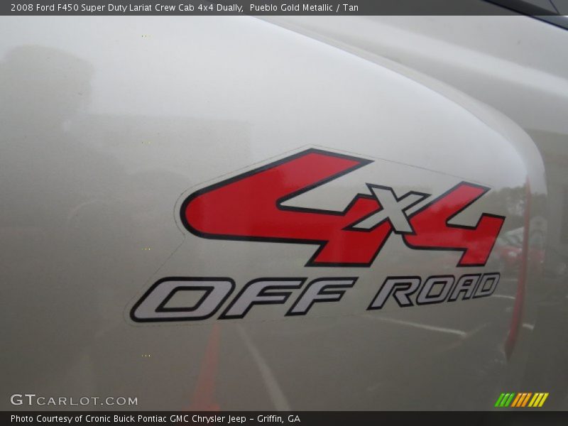 Pueblo Gold Metallic / Tan 2008 Ford F450 Super Duty Lariat Crew Cab 4x4 Dually