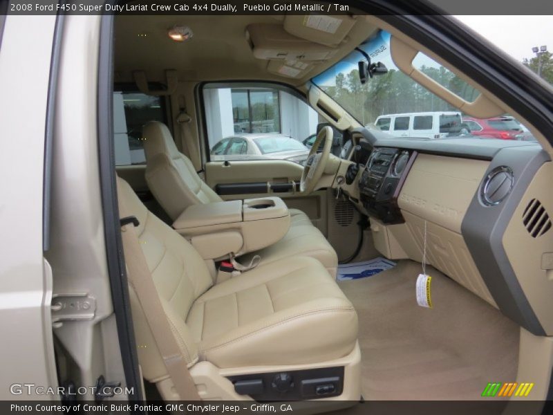 Pueblo Gold Metallic / Tan 2008 Ford F450 Super Duty Lariat Crew Cab 4x4 Dually