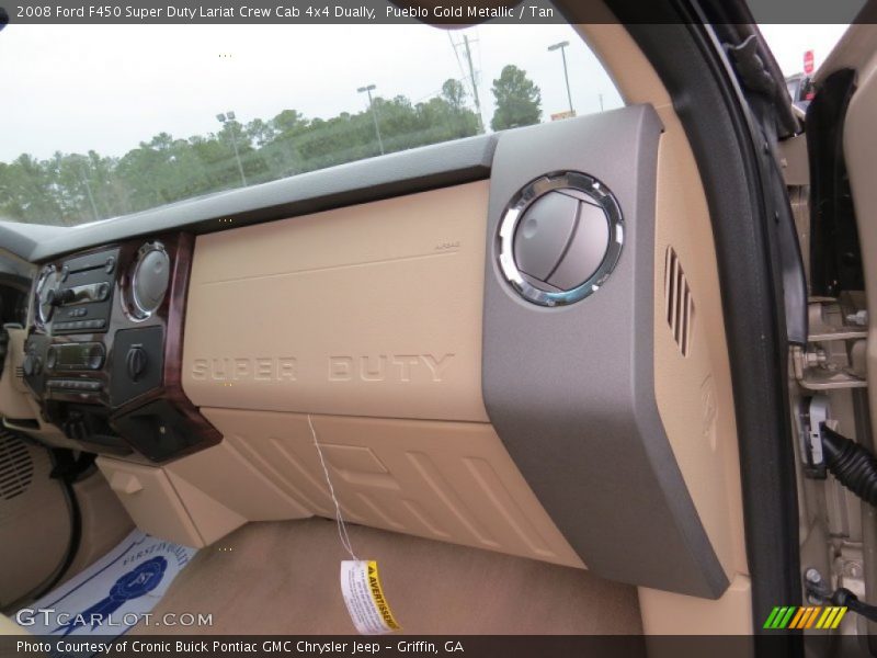 Pueblo Gold Metallic / Tan 2008 Ford F450 Super Duty Lariat Crew Cab 4x4 Dually