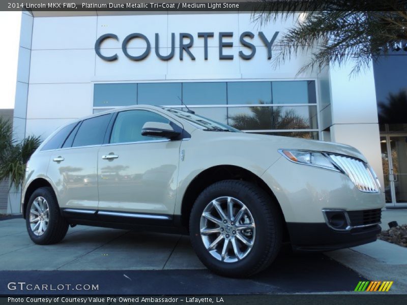 Platinum Dune Metallic Tri-Coat / Medium Light Stone 2014 Lincoln MKX FWD