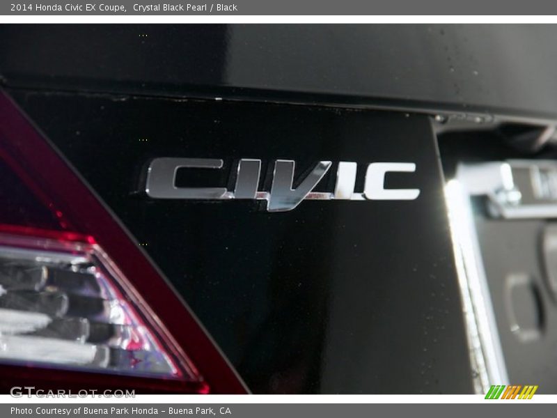 Crystal Black Pearl / Black 2014 Honda Civic EX Coupe