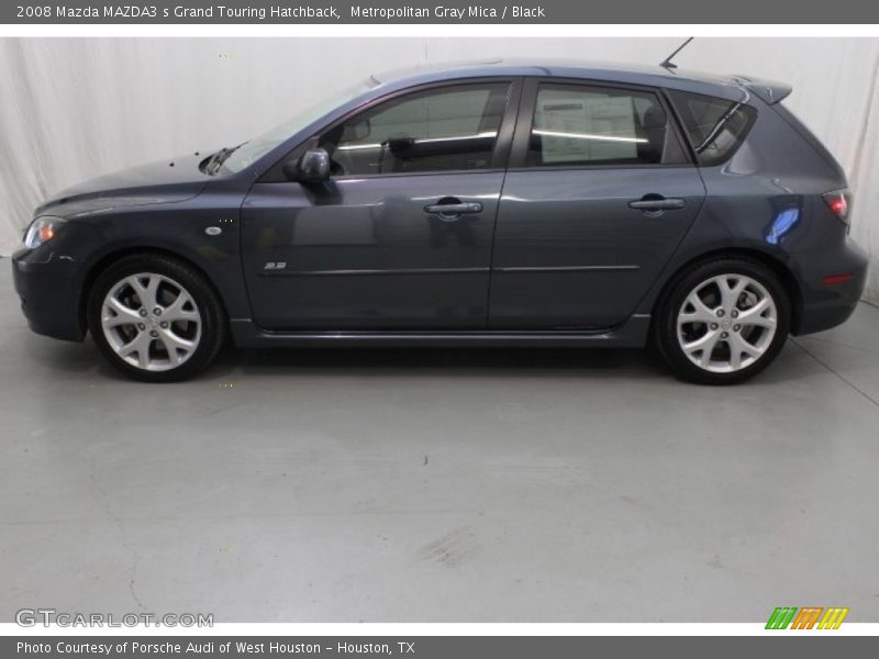 Metropolitan Gray Mica / Black 2008 Mazda MAZDA3 s Grand Touring Hatchback