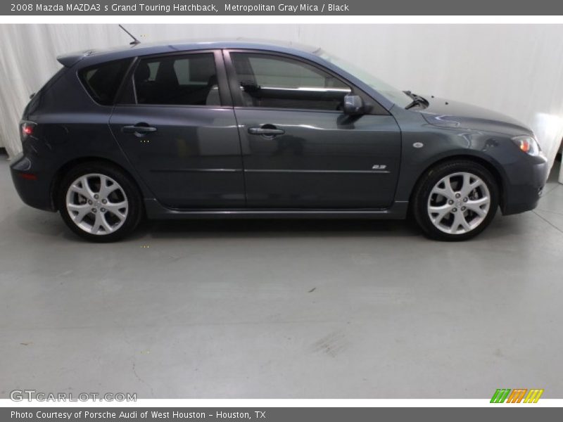 Metropolitan Gray Mica / Black 2008 Mazda MAZDA3 s Grand Touring Hatchback