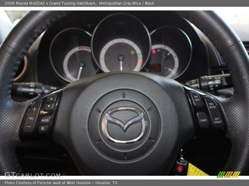 Metropolitan Gray Mica / Black 2008 Mazda MAZDA3 s Grand Touring Hatchback