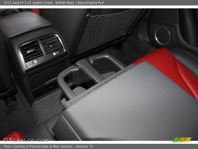 Brilliant Black / Black/Magma Red 2013 Audi S4 3.0T quattro Sedan