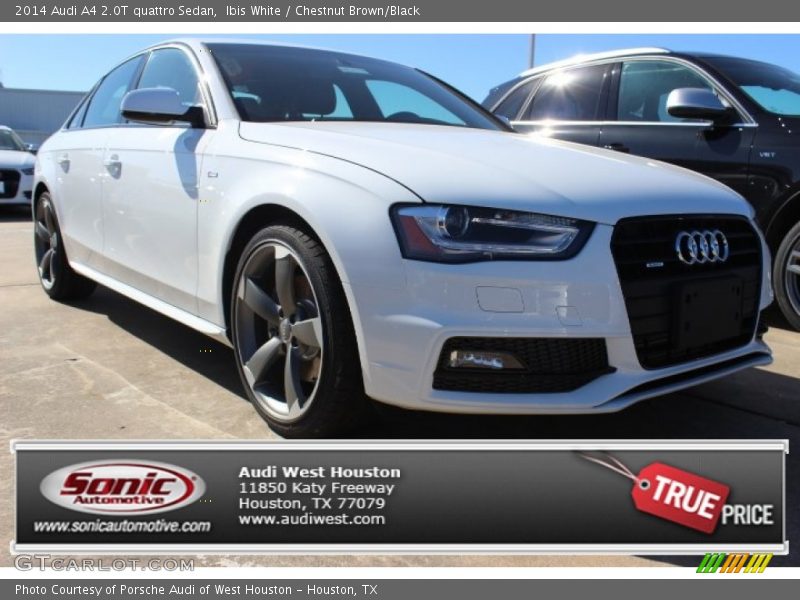 Ibis White / Chestnut Brown/Black 2014 Audi A4 2.0T quattro Sedan