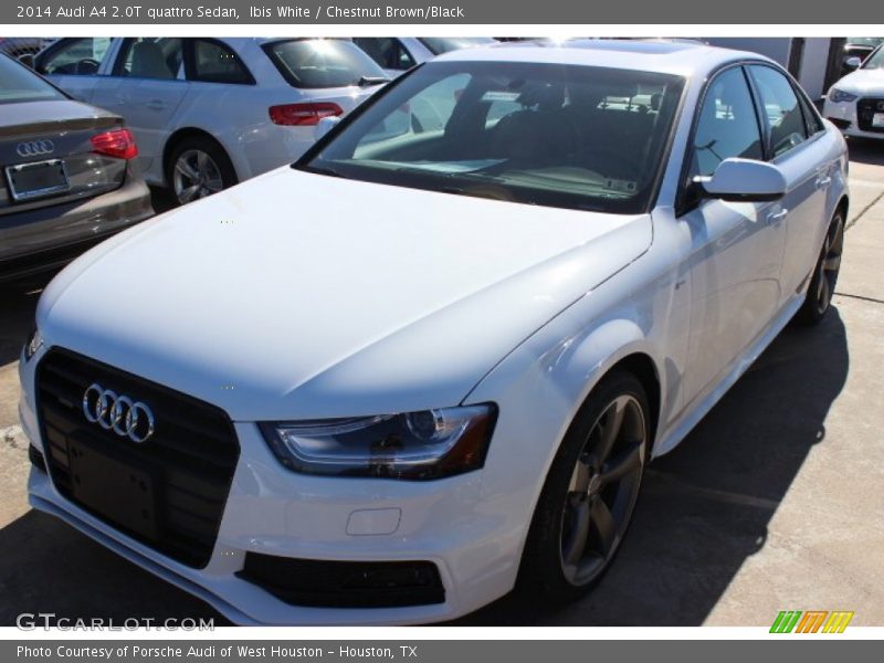 Ibis White / Chestnut Brown/Black 2014 Audi A4 2.0T quattro Sedan