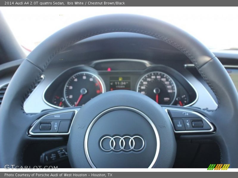 Ibis White / Chestnut Brown/Black 2014 Audi A4 2.0T quattro Sedan