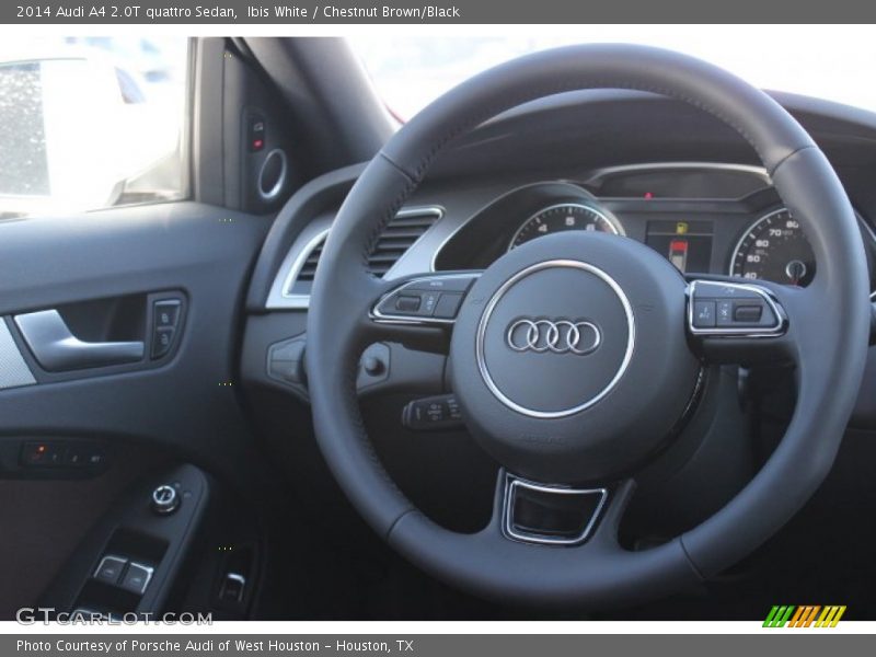 Ibis White / Chestnut Brown/Black 2014 Audi A4 2.0T quattro Sedan