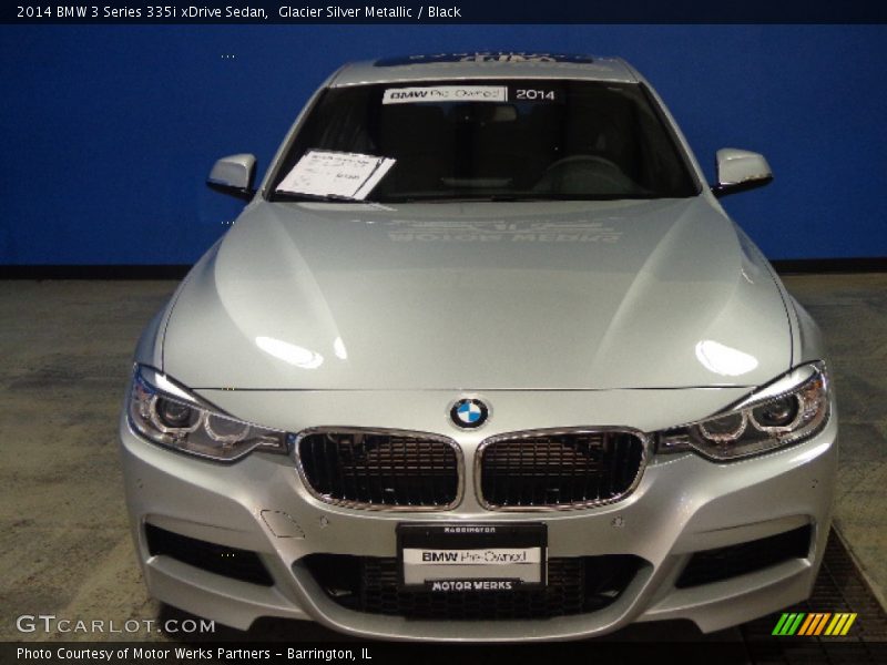 Glacier Silver Metallic / Black 2014 BMW 3 Series 335i xDrive Sedan