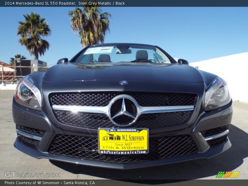Steel Grey Metallic / Black 2014 Mercedes-Benz SL 550 Roadster