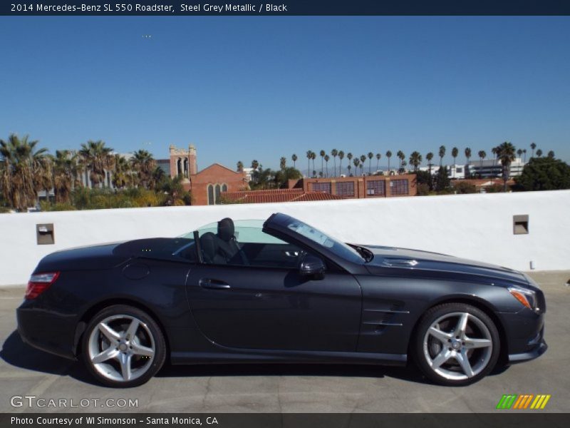Steel Grey Metallic / Black 2014 Mercedes-Benz SL 550 Roadster