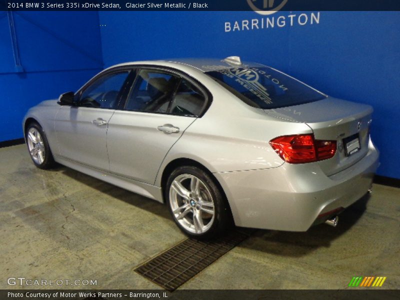 Glacier Silver Metallic / Black 2014 BMW 3 Series 335i xDrive Sedan