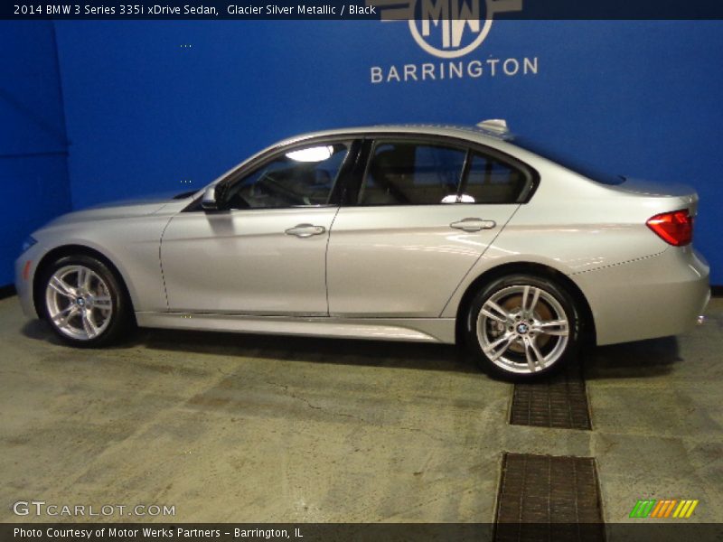 Glacier Silver Metallic / Black 2014 BMW 3 Series 335i xDrive Sedan