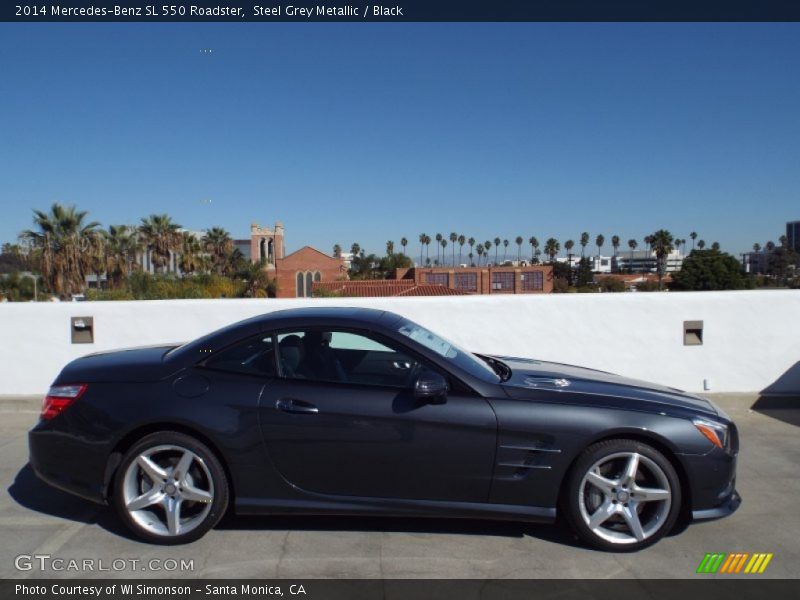 Steel Grey Metallic / Black 2014 Mercedes-Benz SL 550 Roadster