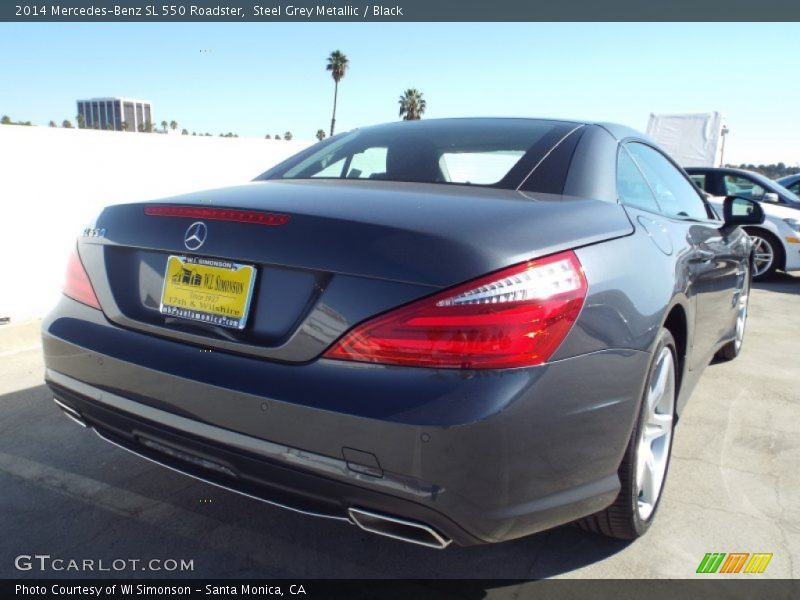 Steel Grey Metallic / Black 2014 Mercedes-Benz SL 550 Roadster