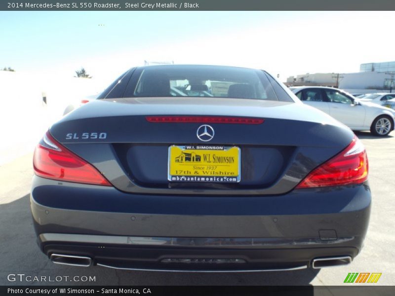 Steel Grey Metallic / Black 2014 Mercedes-Benz SL 550 Roadster