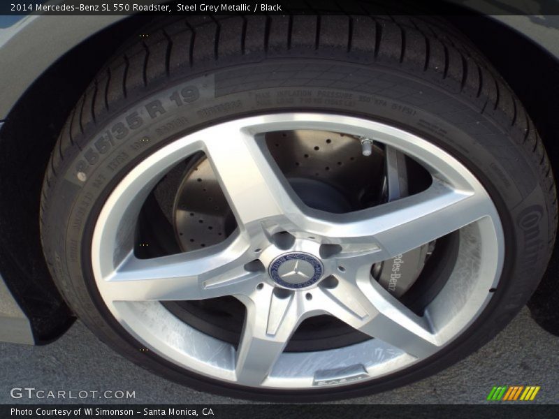 Steel Grey Metallic / Black 2014 Mercedes-Benz SL 550 Roadster