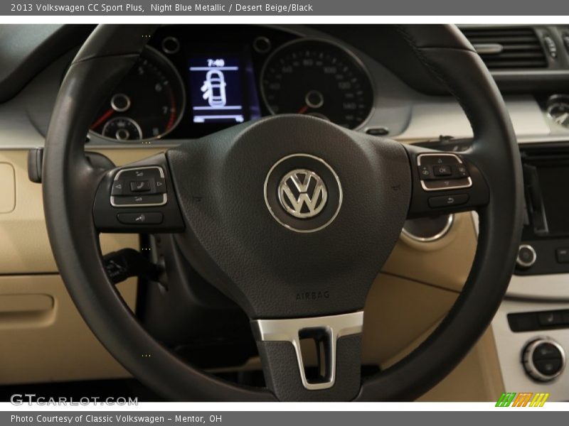 Night Blue Metallic / Desert Beige/Black 2013 Volkswagen CC Sport Plus