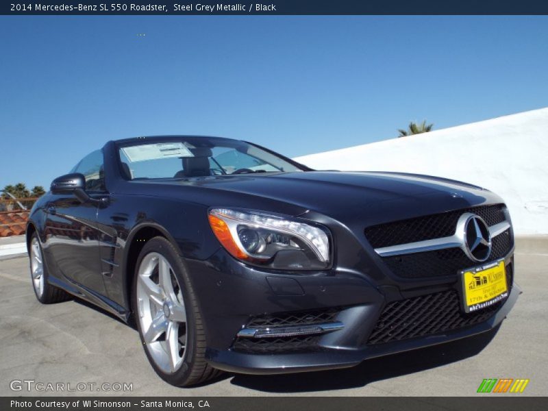 Steel Grey Metallic / Black 2014 Mercedes-Benz SL 550 Roadster