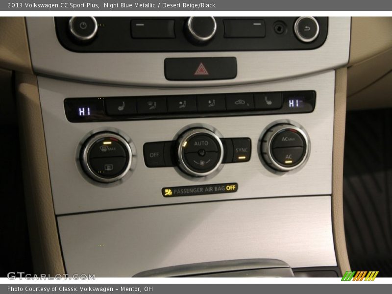 Night Blue Metallic / Desert Beige/Black 2013 Volkswagen CC Sport Plus