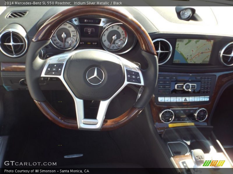 Iridium Silver Metallic / Black 2014 Mercedes-Benz SL 550 Roadster