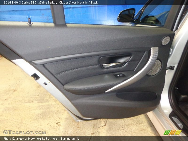 Glacier Silver Metallic / Black 2014 BMW 3 Series 335i xDrive Sedan